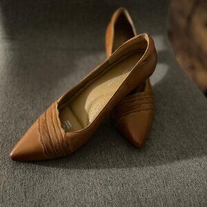 Mona flying Women's Genuine Leather Dress Pumps Elegant Heels Shoes